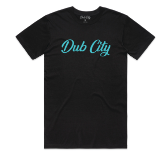 DUB CITY ORIGINAL PREMIUM TEE - BLACK AQUA