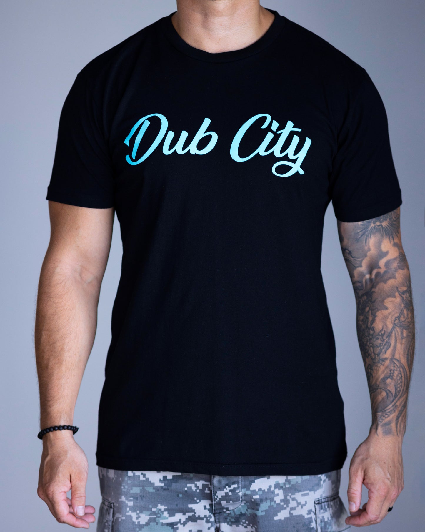 DUB CITY ORIGINAL PREMIUM TEE - BLACK AQUA